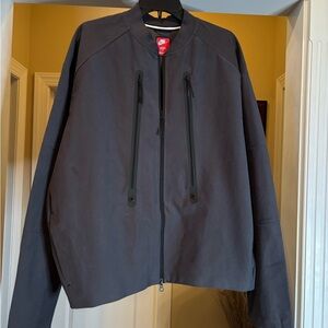 Mens Large Nike Tech Dri-FIT Shori Full-Zip Bomber Navy Blue Jacket